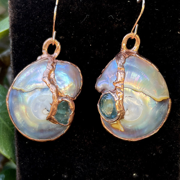 Janine Ames Earrings Green Adventurine