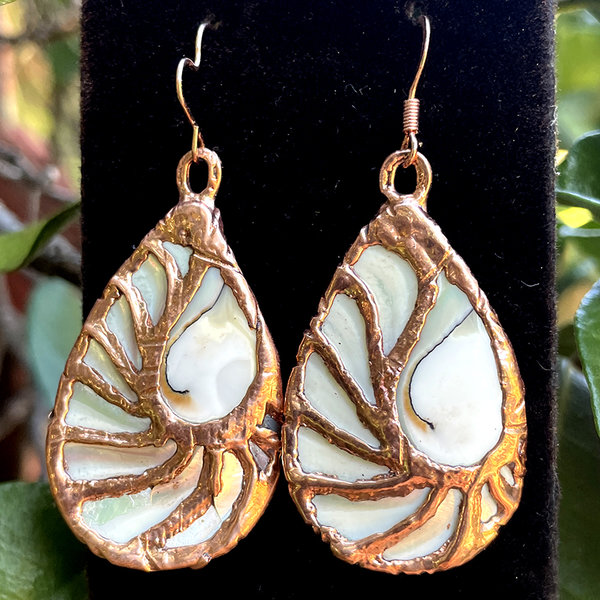 Janine Ames Earrings Paua Shell
