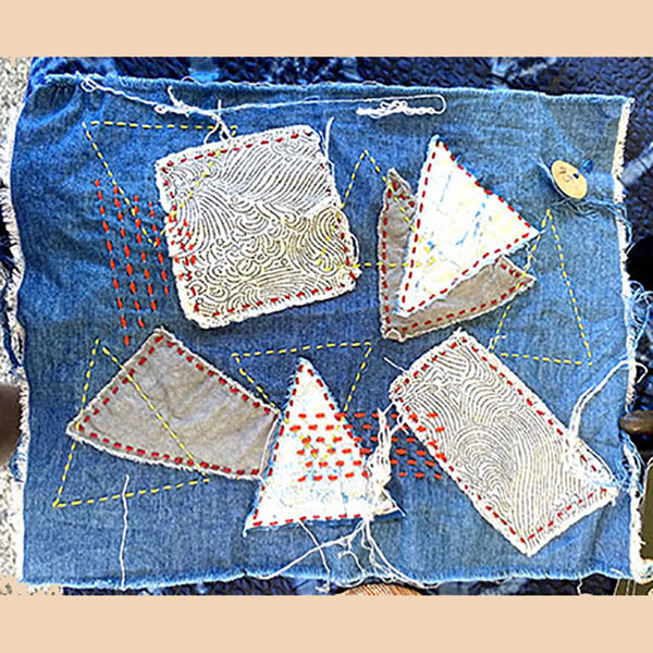 Cody Huffman Geometrics in Sashiko Panel 